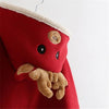 Cartoon Reindeer Pompon Embellished Cloak